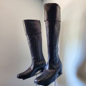 Balenciaga Black Leather Riding Boots